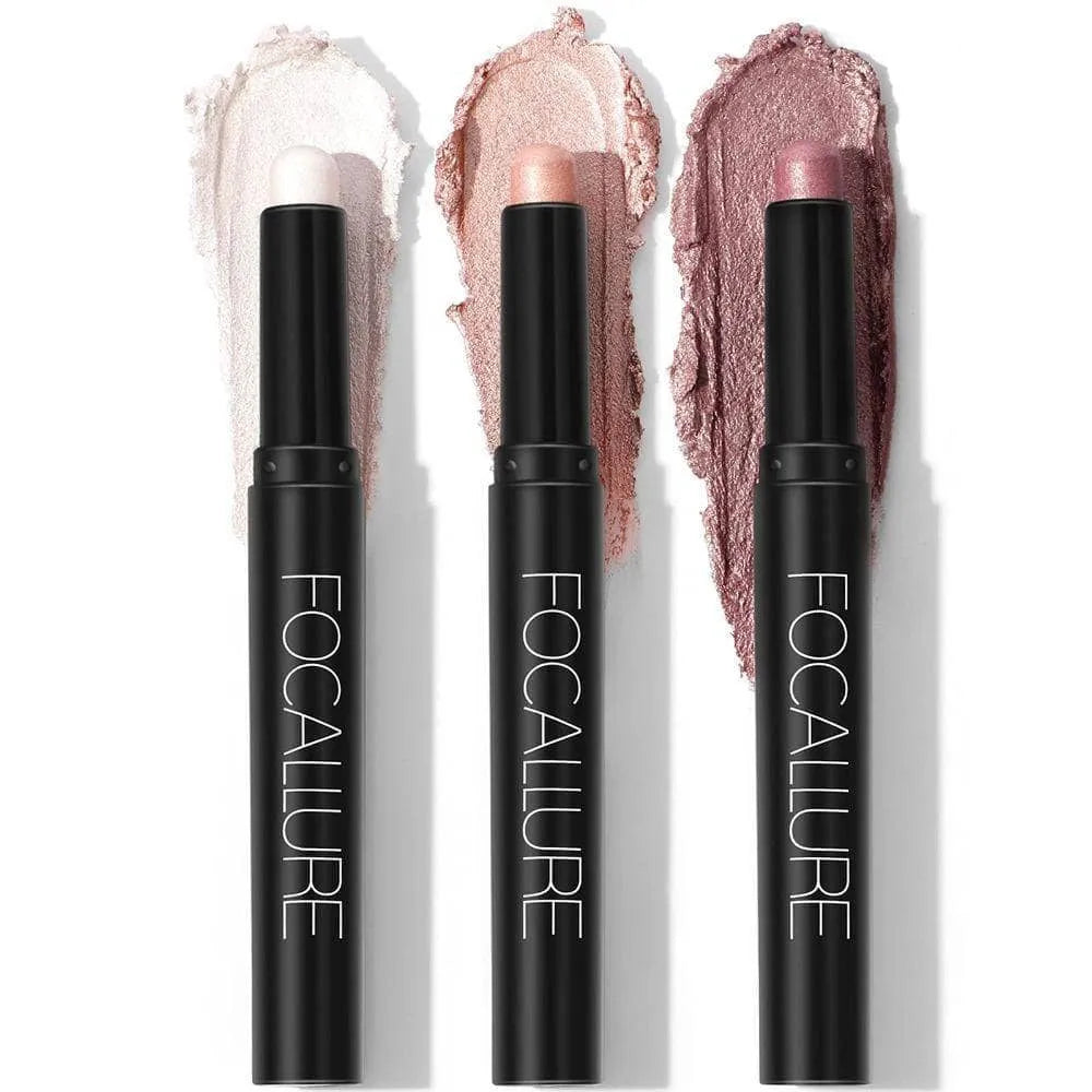 3Pcs Shimmer Cream Eyeshadow Stick Kit