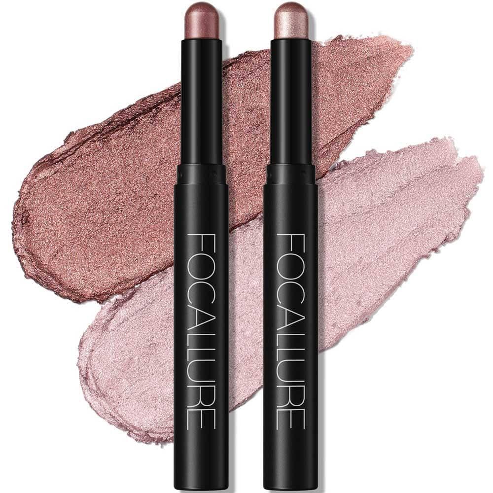 2Pcs Shimmer Cream Eyeshadow Stick Kit