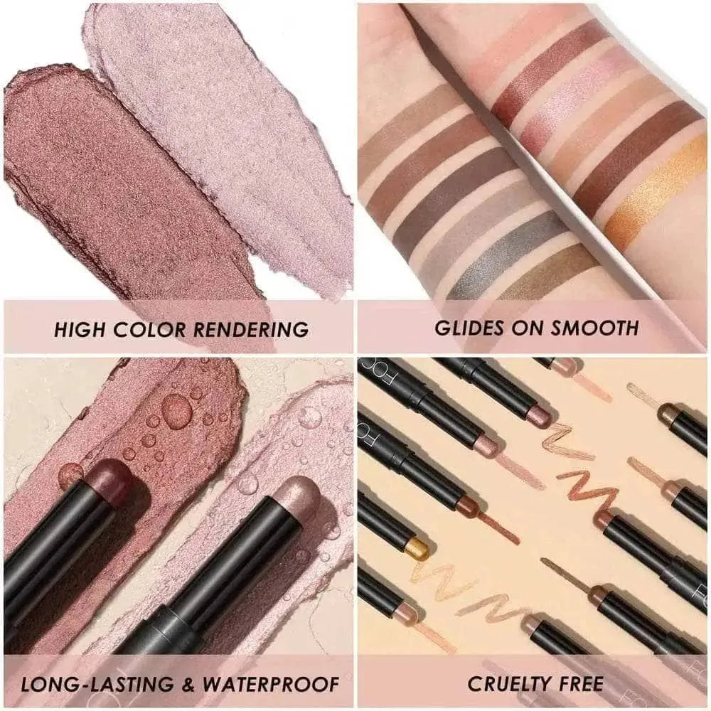 2Pcs Shimmer Cream-Eyeshadow Stick Kit(#14 & #15)