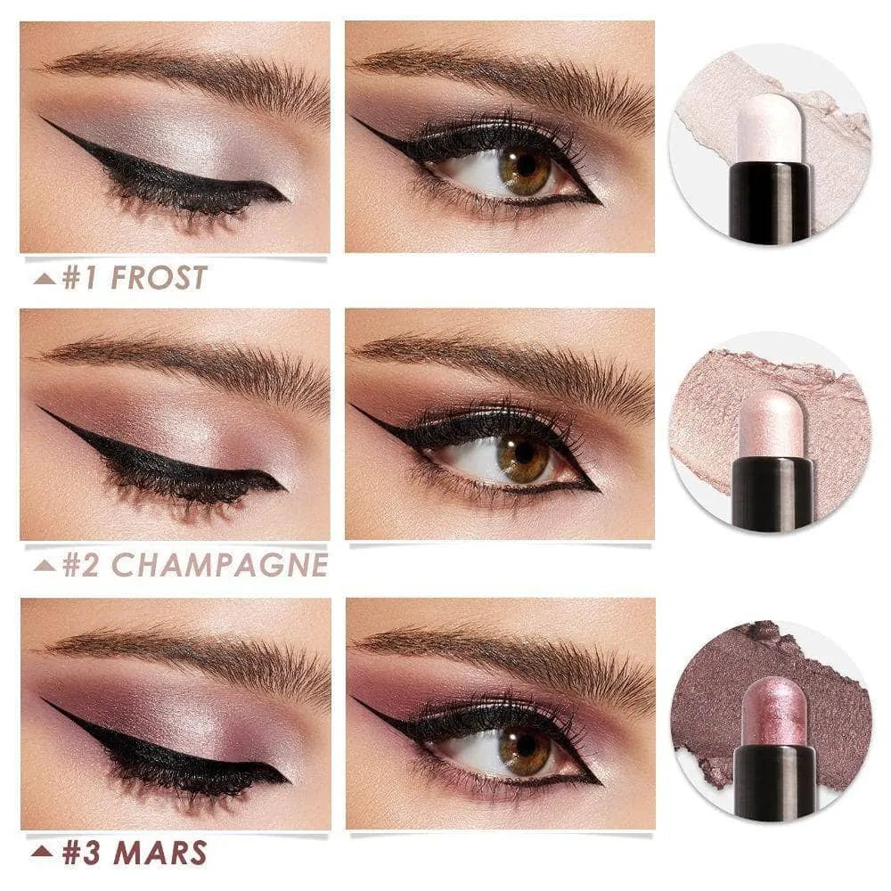 3Pcs Shimmer Cream Eyeshadow Stick Kit