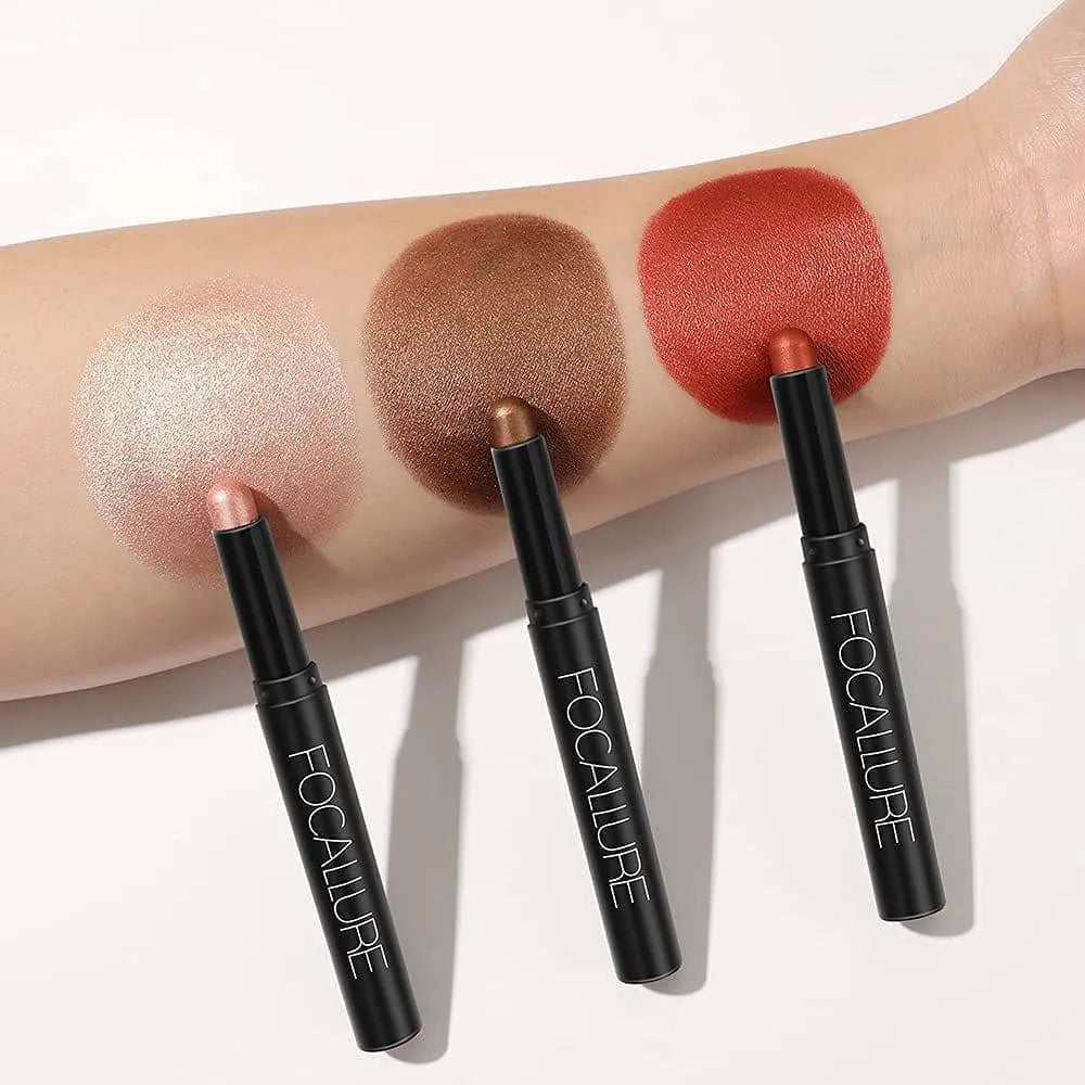 3Pcs Shimmer Cream Eyeshadow Stick Kit