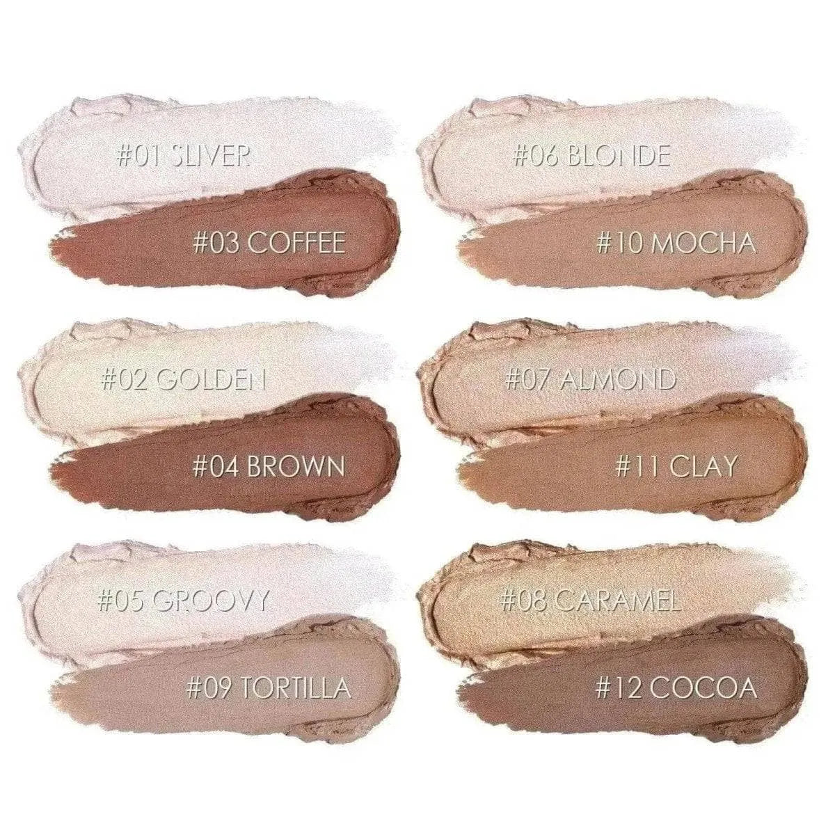 2pcs Contour Foundation Stick #6#10