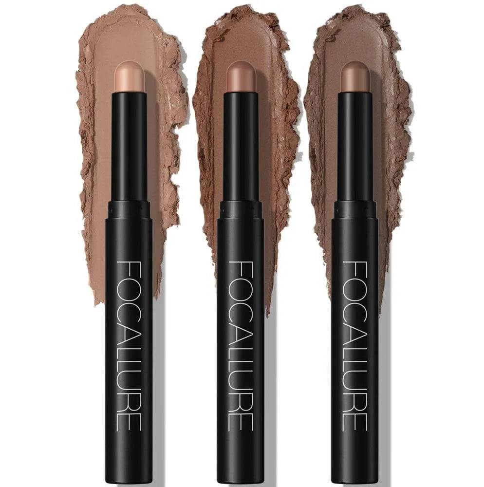 3Pcs Shimmer Cream Eyeshadow Stick Kit