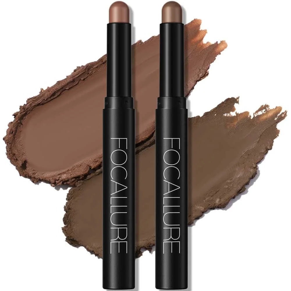 2Pcs Shimmer Cream Eyeshadow Stick Kit