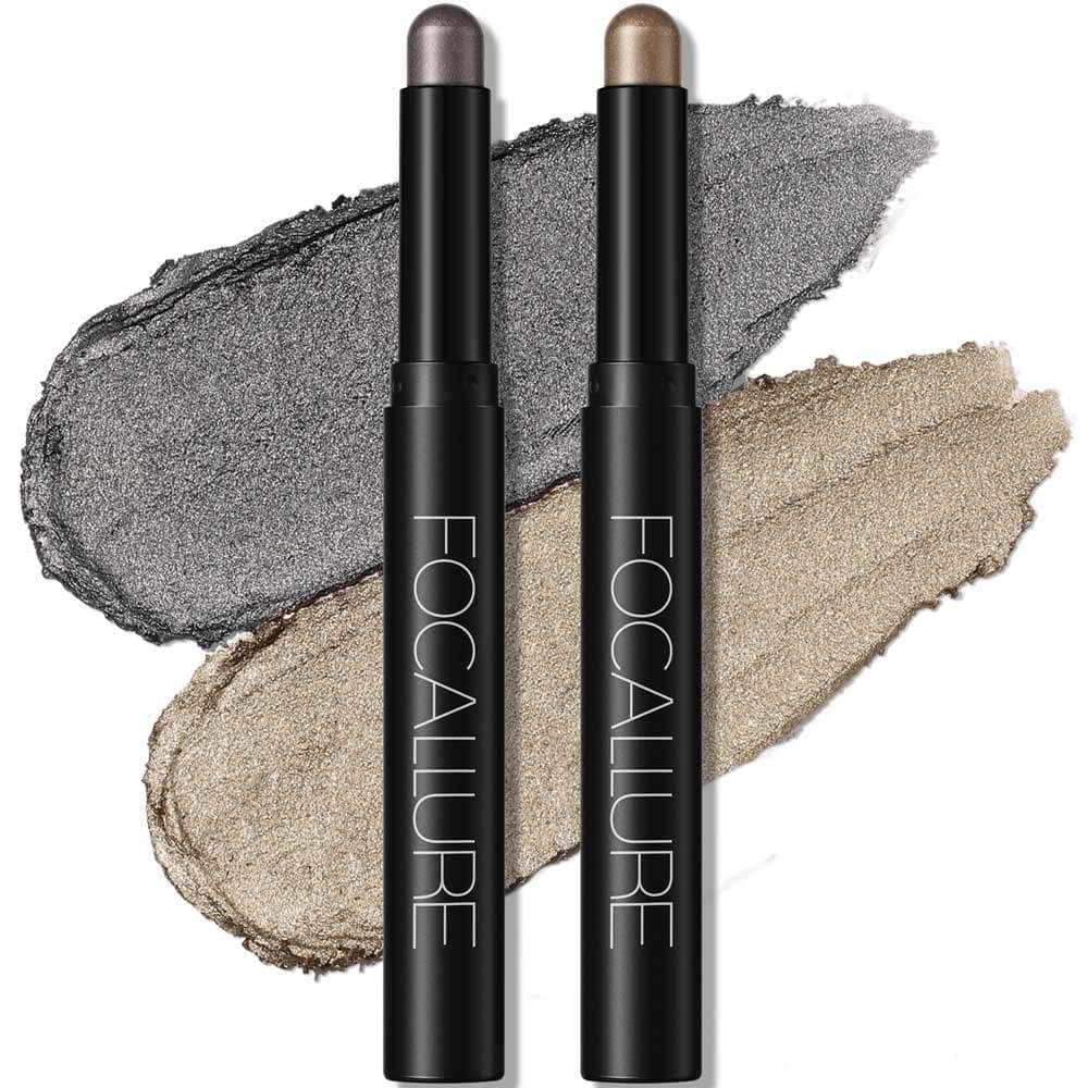 2Pcs Shimmer Cream Eyeshadow Stick Kit