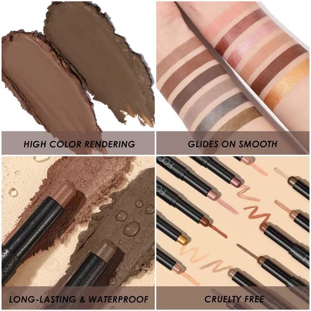 2Pcs Shimmer Cream-Eyeshadow Stick Kit(#20 & #21)
