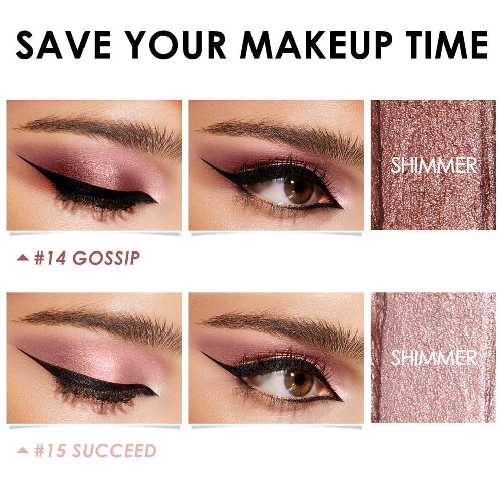 2Pcs Shimmer Cream Eyeshadow Stick Kit