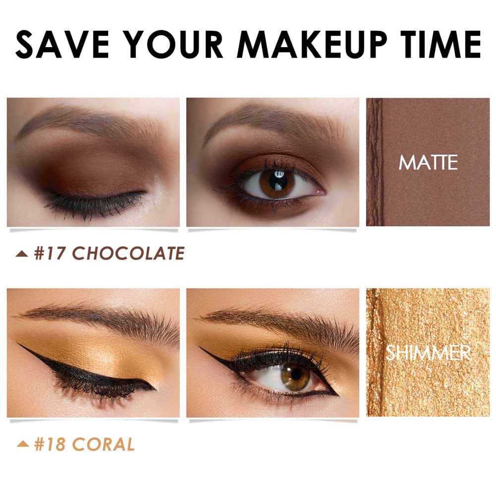 2Pcs Shimmer Cream Eyeshadow Stick Kit