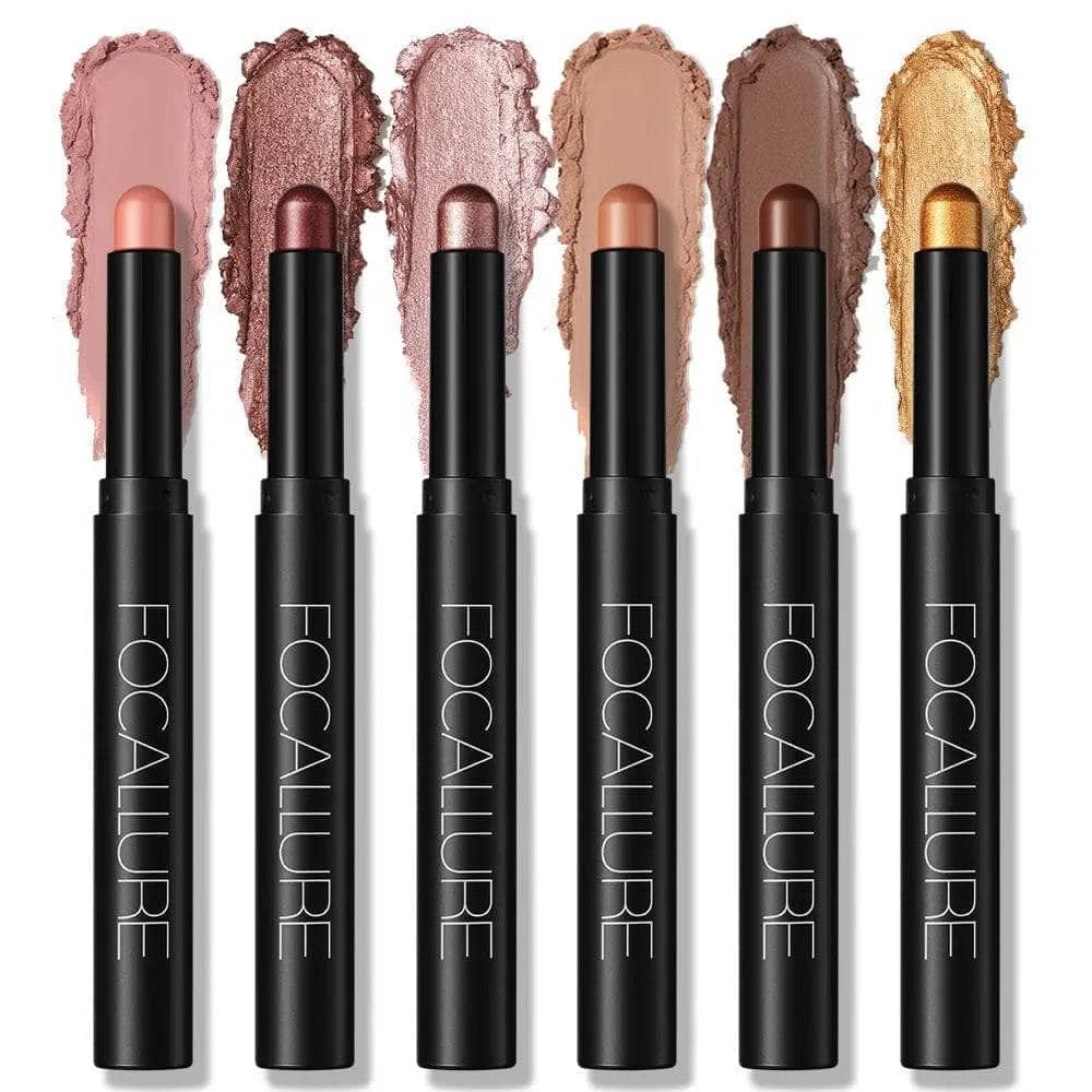 6pcs Shimmer Cream-Eyeshadow Stick Set #7-12