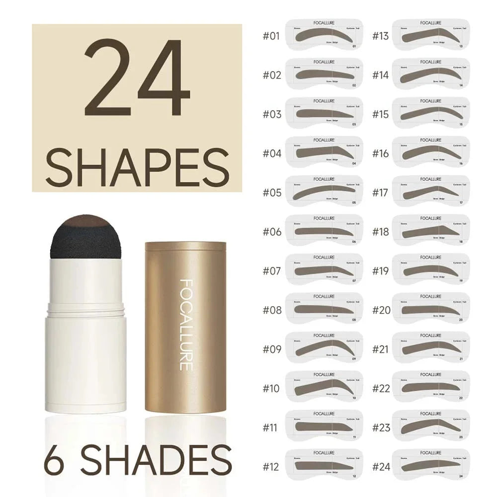 Eyebrow Stamp Stencil Kit #BR04 RED BROWN