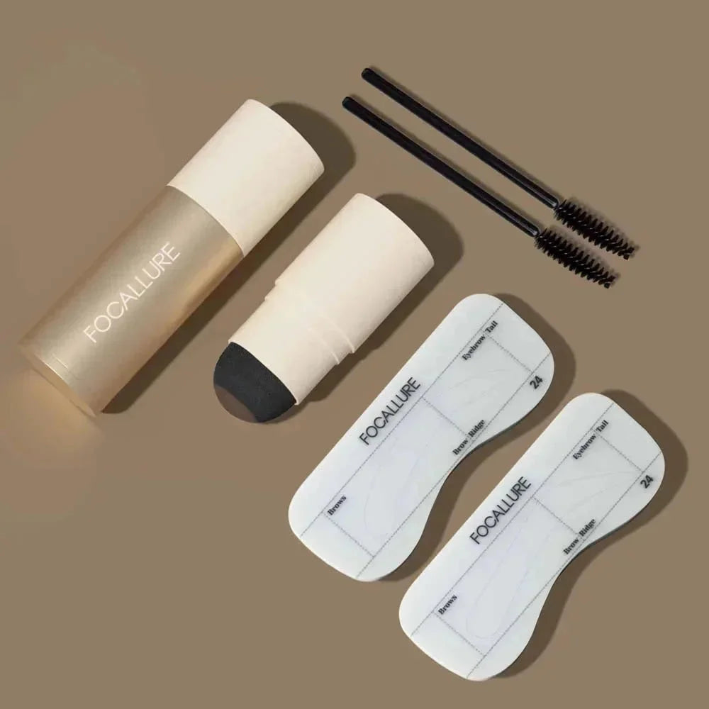 Eyebrow Stamp Stencil Kit #BR01 DARK BROWN