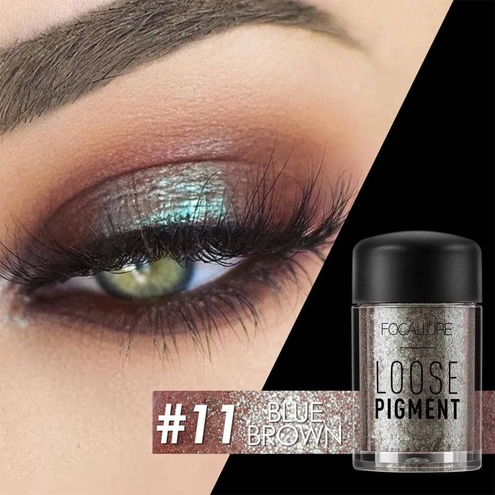 Loose Glitter Eyeshadow Pigment #11Blue Brown