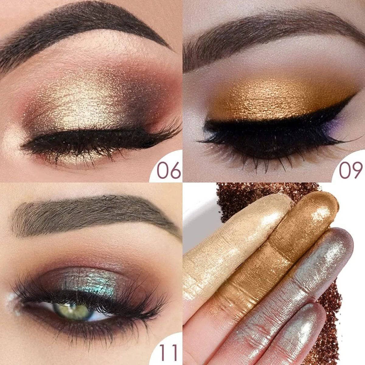 Loose Glitter Eyeshadow Pigment #11Blue Brown