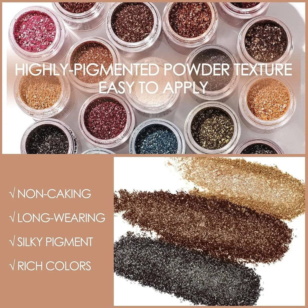 Loose Glitter Eyeshadow Pigment #11Blue Brown