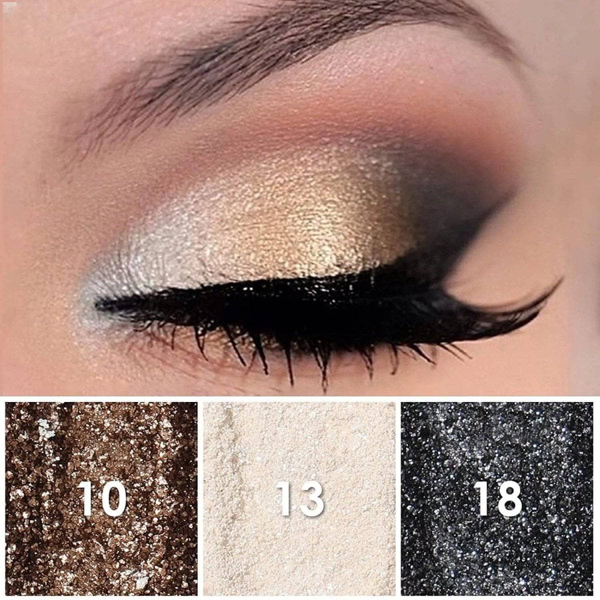 Loose Glitter Eyeshadow Pigment #18Midnight