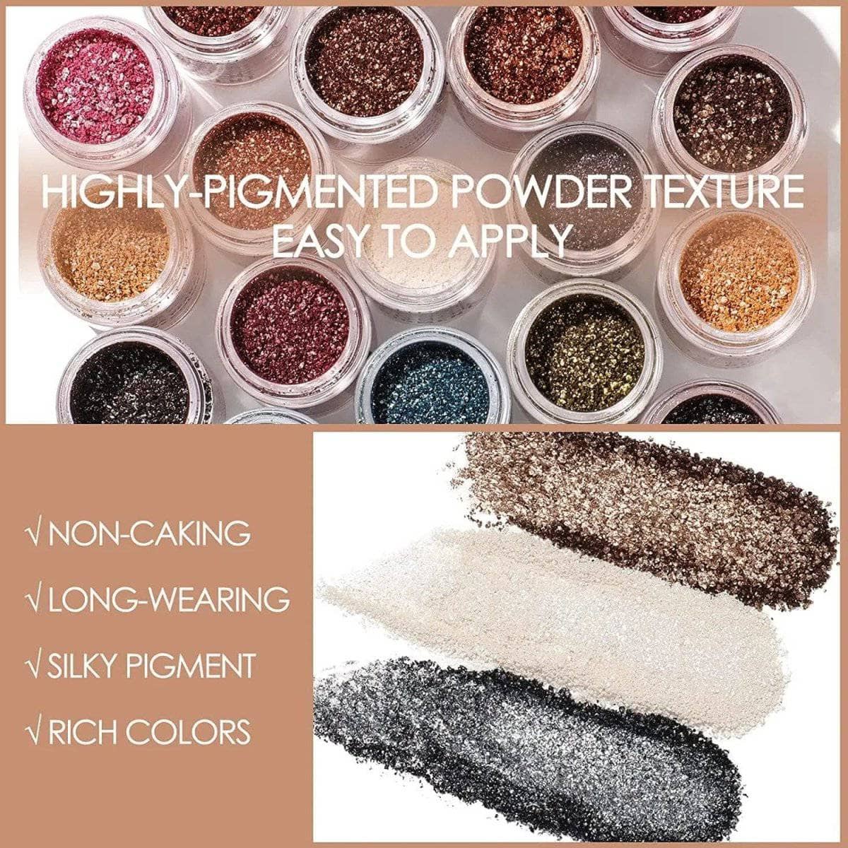 Loose Glitter Eyeshadow Pigment #18Midnight
