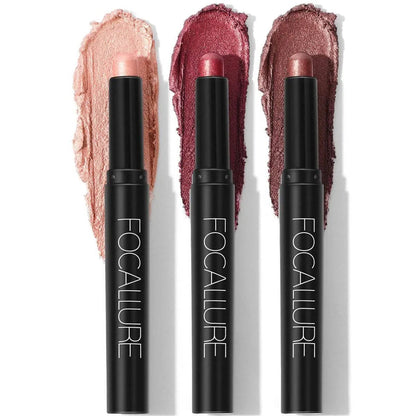 3Pcs Shimmer Cream Eyeshadow Stick Kit