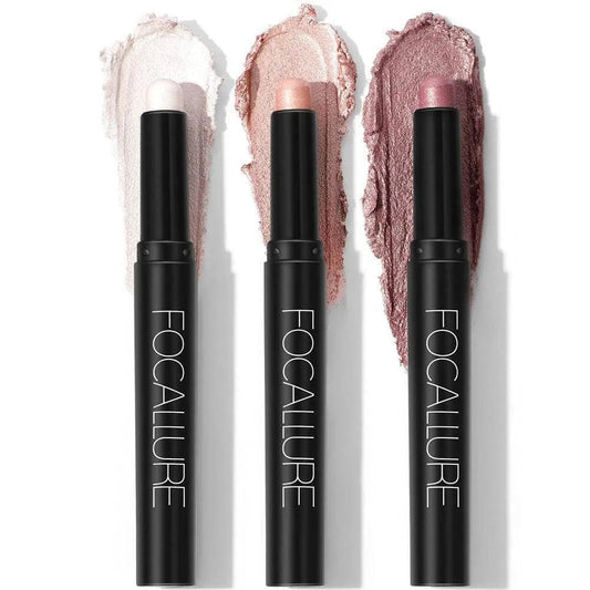 3Pcs Shimmer Cream Eyeshadow Stick Kit