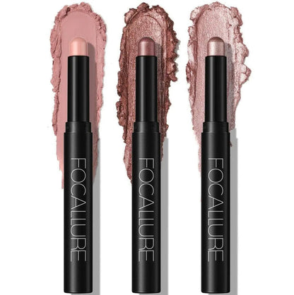3Pcs Shimmer Cream Eyeshadow Stick Kit