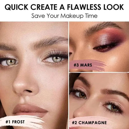3Pcs Shimmer Cream Eyeshadow Stick Kit （#1 & #2 & #3）