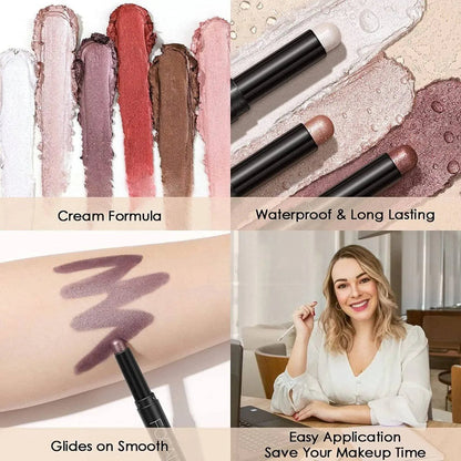 3Pcs Shimmer Cream Eyeshadow Stick Kit