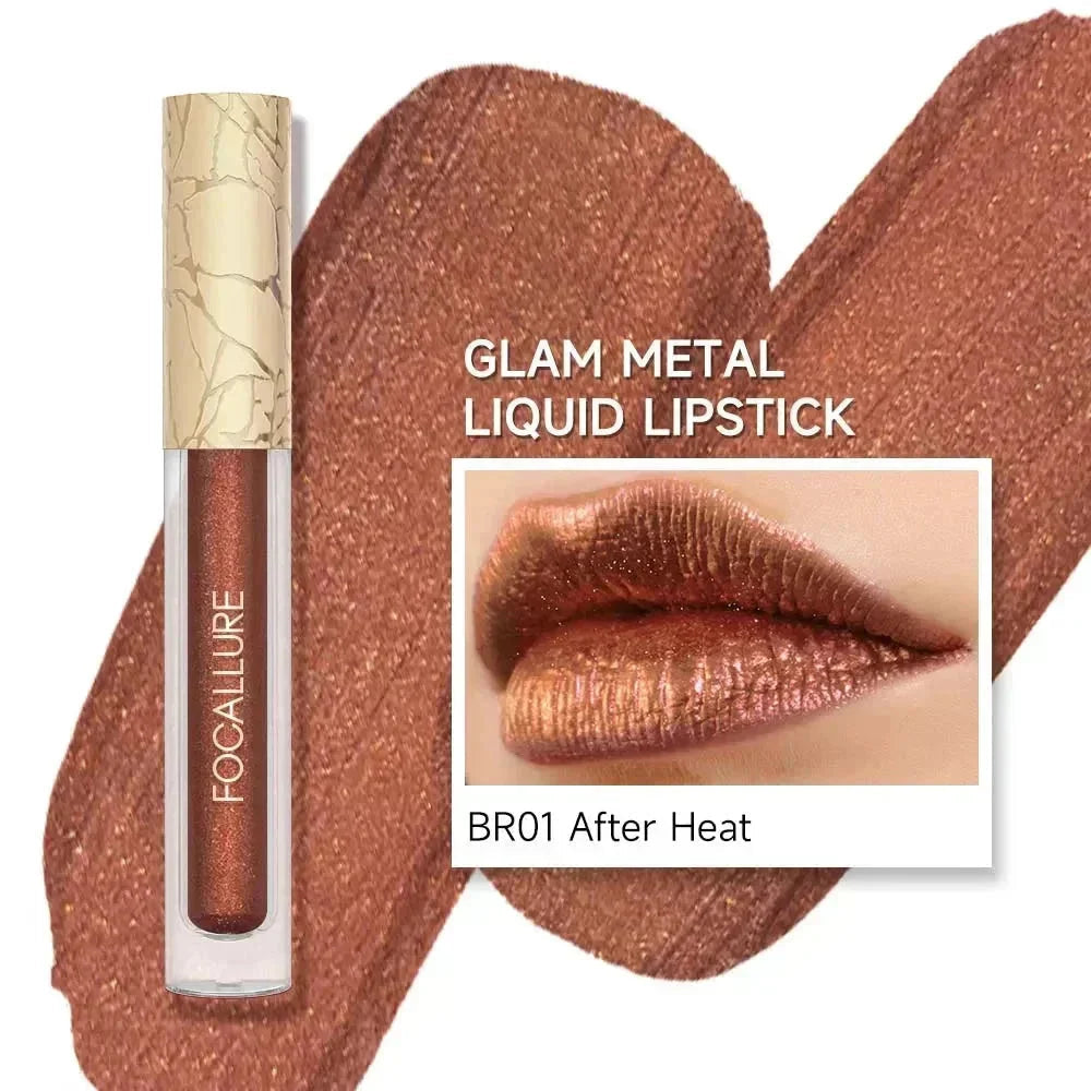 [New Upgrade] Glam Metal Liquid Lipstick #BR01 After Heat