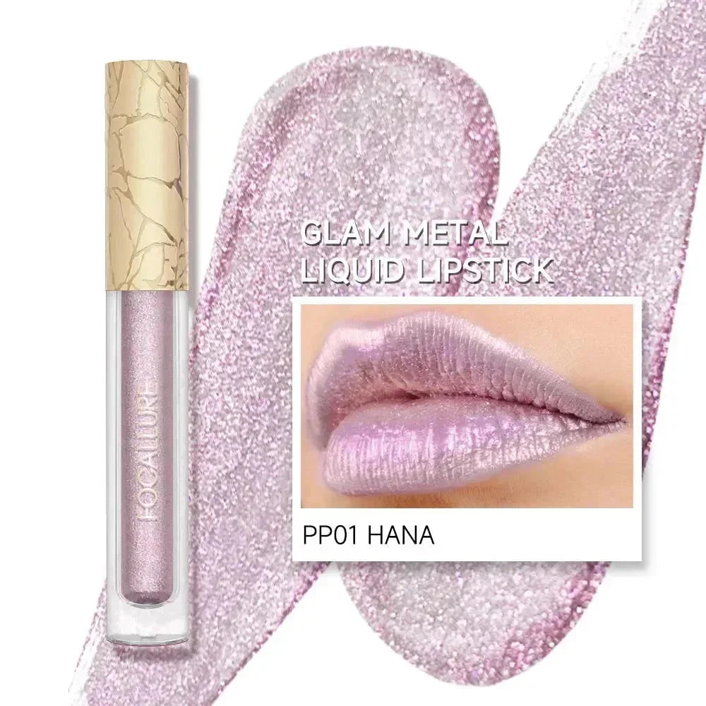 [New Upgrade] Glam Metal Liquid Lipstick #RD03 Luscious Rose