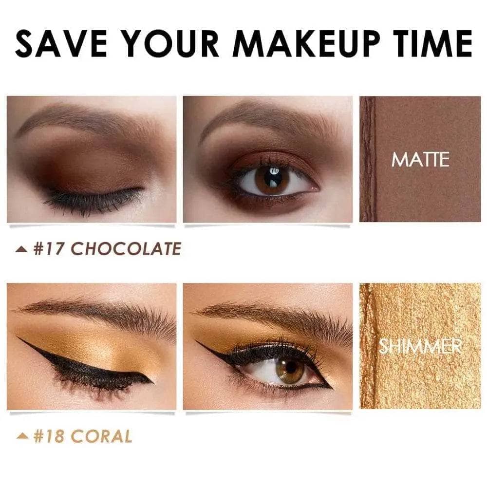 2Pcs Shimmer Cream-Eyeshadow Stick Kit（#17 & #18）