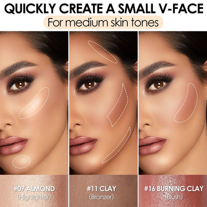 3Pcs Contour Makeup Kit