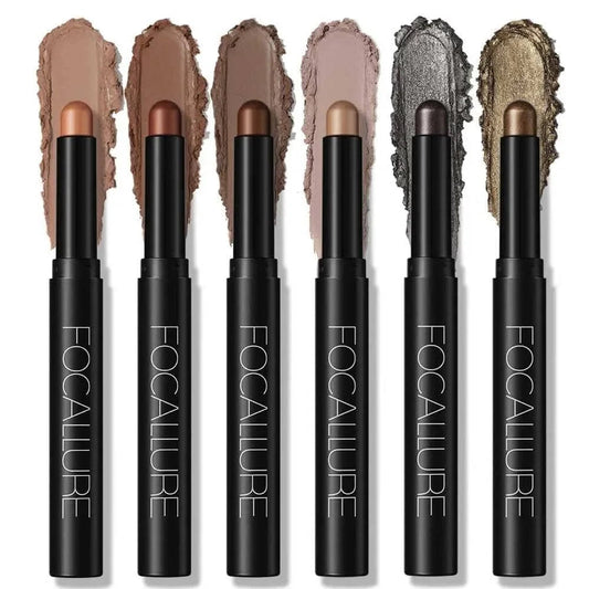 6pcs Shimmer Cream-Eyeshadow Stick Set #19-24