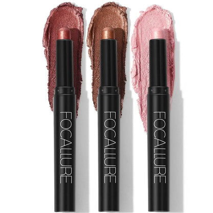3Pcs Shimmer Cream Eyeshadow Stick Kit