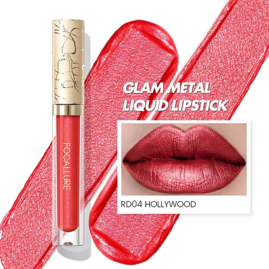 [New Upgrade] Glam Metal Liquid Lipstick #RD04 Hollywood